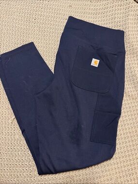 Carhartt Navy Utility Pocket Leggings with Logo Patch